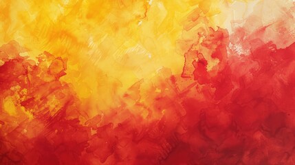 Wall Mural - Red and Yellow Water Color Paint Texture