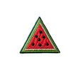 embroidered patch badge with pizza logo on an isolated transparent background
