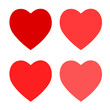 © Tanita - Set of color hearts icons.heart icons, concept of love. Design elements for Valentine's