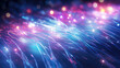 Energy and communication themed background. Futuristic data flow: Glowing fibre optics cables create a vibrant network, symbolising innovation, connectivity, and high-speed communication.