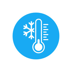 Wall Mural - low temperature thermometer icon