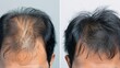 Before and After Hair Transplant Results on Male Patient.