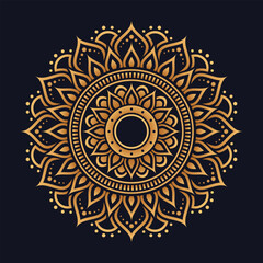 Luxury mandala background with golden arabesque pattern