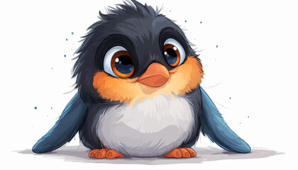  Charming Baby Penguin illustration vector