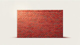 Fototapeta Sypialnia - Empty red brick wall.