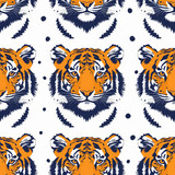 Fototapeta Dinusie - Tiger, Pattern Tile for seamless backgrounds and for filling surfaces in soft colors, ai generated