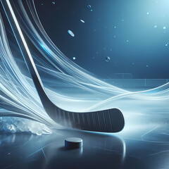 Wall Mural -  a hockey stick, symbolizing the intensity, speed, and skill of the sport, generative Ai