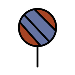 Poster - Food Sweet Candy Filled Outline Icon