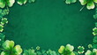 The frame border green clover leaf, shamrock, watercolor, and vibrant green of the St. Patrick's Day lucky four-leaf clover background was eye-catching.