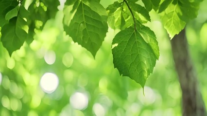 Poster - The Majestic Ferris Wheel in the Heart of the City, abstract nature fresh green leaf bokeh under the tree background, AI Generated