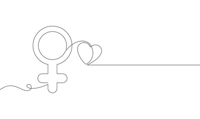 Wall Mural - international women's day line art style vector eps 10