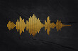 © Philip - Sound wave beat spectrum modern luxury gold logo design, simple minimalist icon.