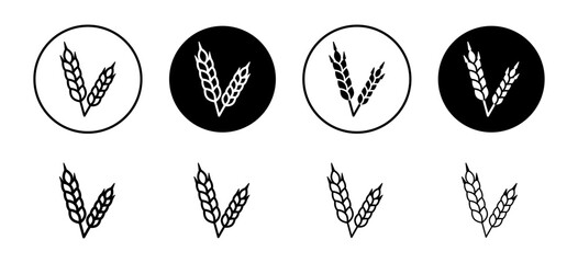 Wall Mural - High fiber food vector icon set collection. High fiber food Outline flat Icon.