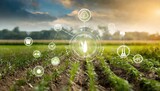 Smart farming and sustainable agriculture. Generated with AI
