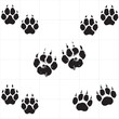 Vector Set of Cat, Lion, or Tiger Claw Print Illustrations. Against a white background, these prints showcase the power and precision of feline predators