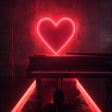 Piano, Heart, Abstract