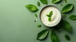 Serene image capturing the minimalist charm and delicate flavor of yogurt
