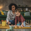 © Miljan Živković - Mother and daughter toddler child play at home