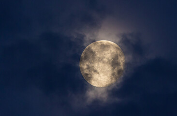 Wall Mural - The setting of the waning moon on a winter morning!