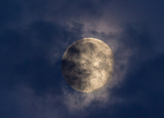 Wall Mural - The setting of the waning moon on a winter morning!