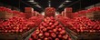 Apples, prepped for shipment, are kept in a refrigerated storage facility.