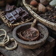 Artisanal Chocolate Delights in Rustic Setting