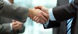 © yusufadi - Businessmen making handshake in the office for new deal project contract. AI generated image