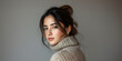 © john - The image is a portrait of a woman posing side-profile to the camera