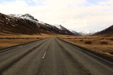 Fototapeta Uliczki - View on a road in the Northeastern Region of Iceland