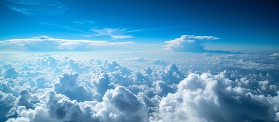 Poster - A stunning aerial view of cumulus clouds in the sky