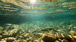 Unterwasserbild mit Sonnenlicht - Generiert durch AI-Technologie