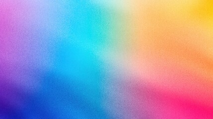 Wall Mural - Rainbow gradient with a grainy effect adding texture to the image. Grainy gradients style, vintage noise, abstract background