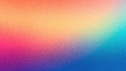 Wall Mural - Psychedelic gradient with bright hues and grainy texture. Grainy gradients style, vintage noise, abstract background
