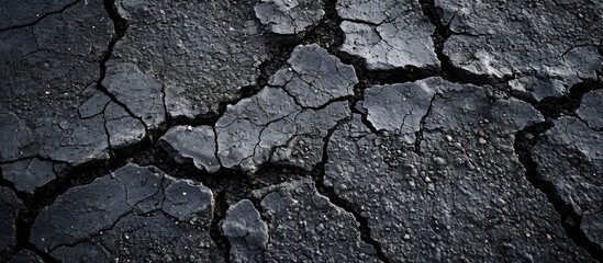 Canvas Print - Cracked asphalt texture for background design.