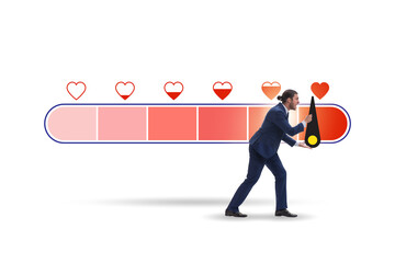 Love meter concept for valentines day