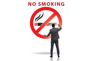 Sticker - Anti smoking concept with antismoking logo