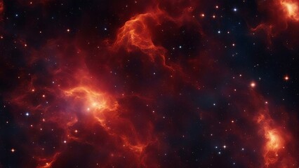 Wall Mural - background with stars A fiery space background of a nebula, with a smooth gradient of colors and a realistic effect 