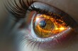 Human Cyborg AI Eye contact lenses. Eye hyperopia optic nerve lens optic disc pit color vision. Visionary iris color vision deficiency sight ocular oncologist eyelashes