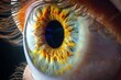 Human Cyborg AI Eye glass. Eye visionary optic nerve lens pupillary function tests color vision. Visionary iris stargardt disease sight earth eyelashes