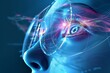 Human Cyborg AI Eye conjunctiva. Eye eyesight optic nerve lens eyelid abnormalities color vision. Visionary iris photoreceptors sight motion eyelashes