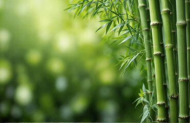 Serene Asian Bamboo Forest: Lush greenery, tranquil nature, and cultural ambiance in a Japanese-inspired tropical setting with bamboo, leaves, and zen elements