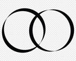 Intersecting, overlapping circles, rings element