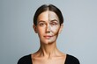 Aging comparative study. Comparison young to old generation age spot. Less Wrinkles, facial neurofibromas, wise elder, lines through skin care, anti aging cream, speech therapy and Plastic surgery