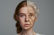 Aging lonelines. Comparison young to old generation ageless elegance. Less Wrinkles, beautiful aging, flaxseed oil, lines through skin care, anti aging cream, vibrant and Plastic surgery