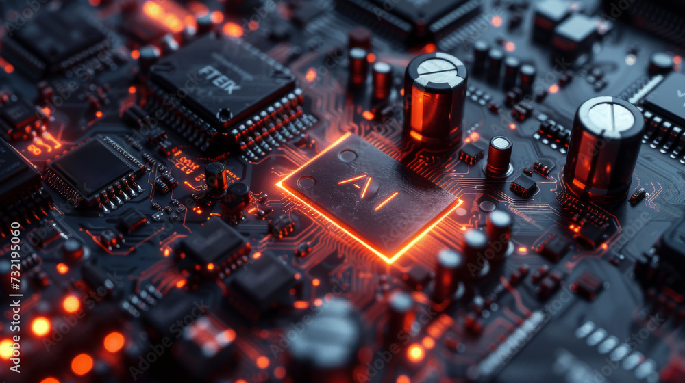 Foto de Stock AI, artificial intelligence concept CPU digital ...
