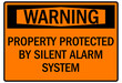 © Pog - Alarm warning sign property protected by silent alarm system
