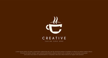 Letter C Coffee Cup Logo Design.