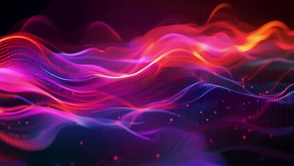 Wall Mural - waves of sound come alive in a spectrum of vivid hues creating a spectacular audiovisual experience.