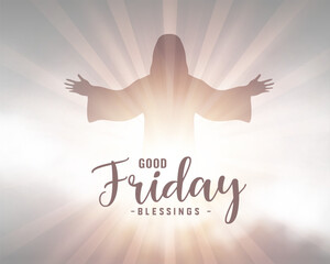 good friday or easter week religious background with light effect