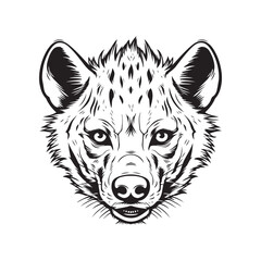 Wall Mural - Hyena Head Illustration isolated on white background